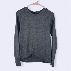 Athleta Gray Asymmetrical Hem Pullover Sweatshirt Size M